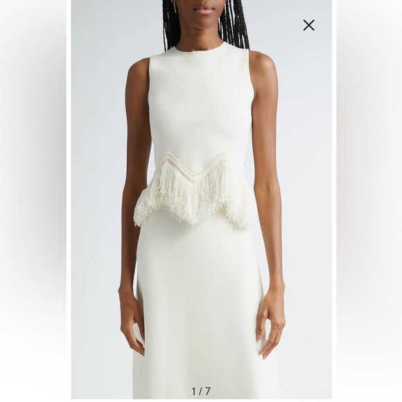 Ulla Johnson Paulina Knit Skirt with Fringe in Colbalt main image 1